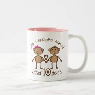 10. Hochzeitstag-Geschenke Zweifarbige Tasse
