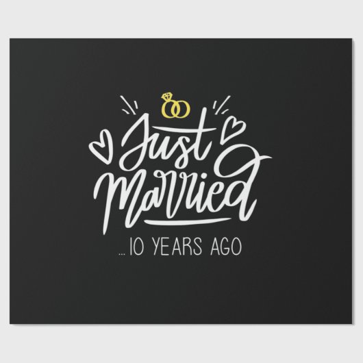  | 10. Hochzeitstag Geschenkpapier (Flach)