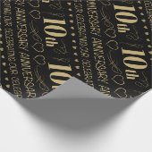 10. Hochzeitstag Geschenkpapier (Ecke)