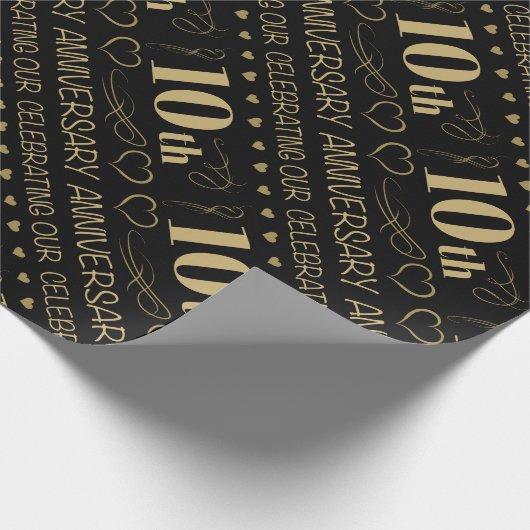 10. Hochzeitstag Geschenkpapier (Ecke)