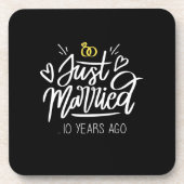 | 10. Hochzeitstag Getränkeuntersetzer (Vorderseite)