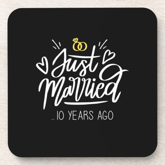  | 10. Hochzeitstag Getränkeuntersetzer (Vorderseite)