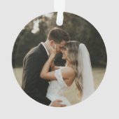 10. Hochzeitstag Gold Hearts Couple Foto Ornament (Rückseite)