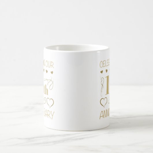 10. Hochzeitstag Kaffeetasse (Mittel)