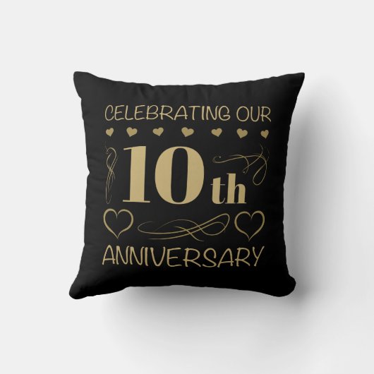 10. Hochzeitstag Kissen (Rückseite)