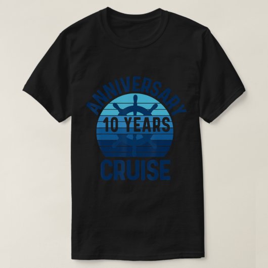 10. Hochzeitstag Kreuzfahrt 10 Jahre Paare V T-Shirt (Design vorne)