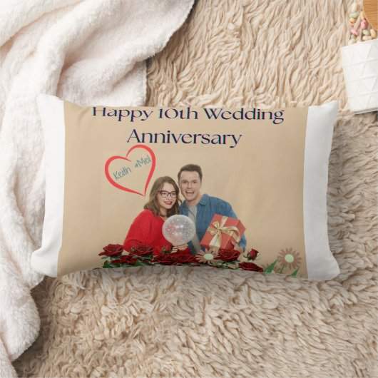 10. Hochzeitstag Lendenkissen (Decke)