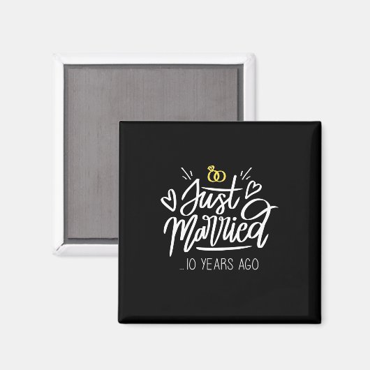 10. Hochzeitstag Magnet (Vorderseite/Rückseite)