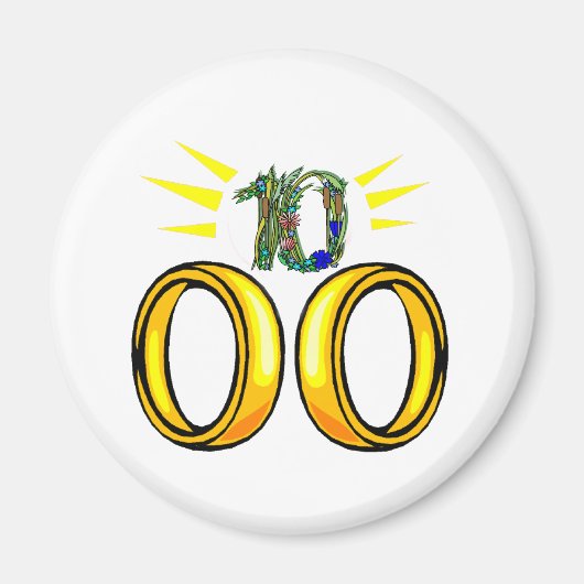 10 Hochzeitstag Magnet (Vorne)