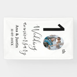 10. Hochzeitstag Name Foto fett Brief st Banner
