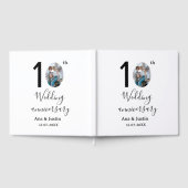 10. Hochzeitstag Name Foto fett Brief st Gästebuch (Voll)