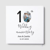 10. Hochzeitstag Name Foto fett Brief st Gästebuch (Rückseite)