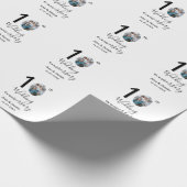 10. Hochzeitstag Name Foto fett Brief st Geschenkpapier (Ecke)