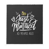 | 10. Hochzeitstag Notizblock (Vorderseite)