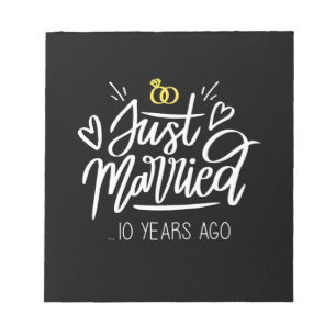 10. Hochzeitstag Notizblock