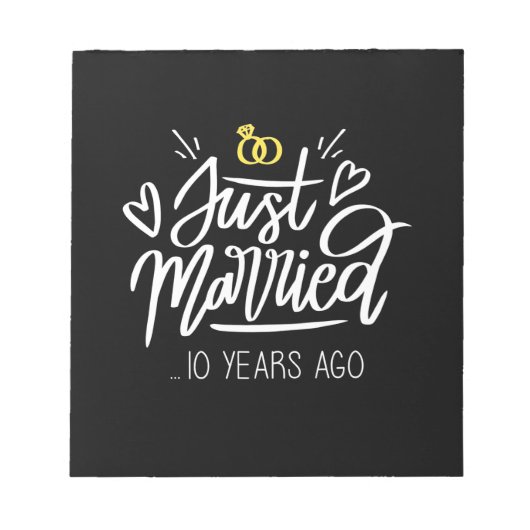  | 10. Hochzeitstag Notizblock (Vorderseite)