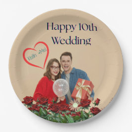 10. Hochzeitstag Pappteller