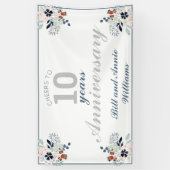 10. Hochzeitstag Party bis 10 Jahre Banner (Vertikal)