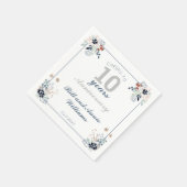 10. Hochzeitstag Party bis 10 Jahre Serviette (Ecke)
