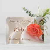 10. Hochzeitstag Party Einladung (Stehend Vorderseite)