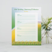 10. Hochzeitstag Party Gästebuchseiten (Stehend Vorderseite)