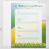 10. Hochzeitstag Party Gästebuchseiten (Vorne/Hinten)