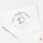 10. Hochzeitstag Personalisiert Runder Aufkleber (Umschlag)