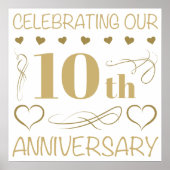 10. Hochzeitstag Poster (Vorne)