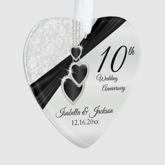 10. Hochzeitstag Sake Design Ornament (Vorderseite)
