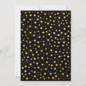 10. Hochzeitstag - Schwarz & Gold Einladung (Rückseite)