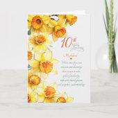 10. Hochzeitstag sentimentale Daffodils Karte (Vorderseite)