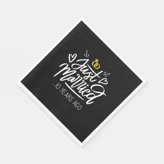 | 10. Hochzeitstag Serviette (Ecke)