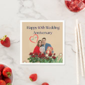 10. Hochzeitstag Serviette (Beispiel)