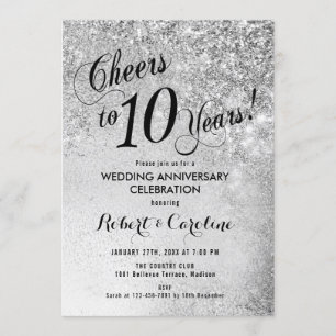 10. Hochzeitstag Silber Einladung