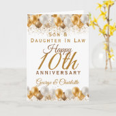 10. Hochzeitstag Son Daughter Ballon Karte (Gelbe Blume)