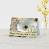 10. Hochzeitstag Tante & Onkel Rose Karte (Gelbe Blume)