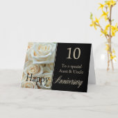 10. Hochzeitstag Tante & Onkel Rose Karte (Gelbe Blume)