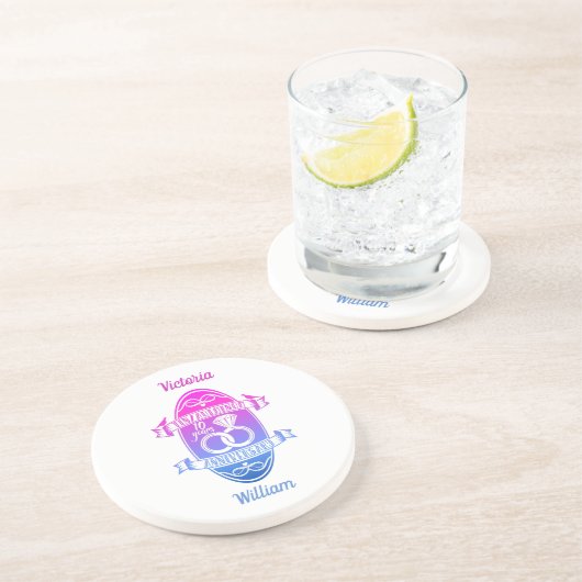 10. Hochzeitstag TIN ALUMINUM Getränkeuntersetzer (Seite)