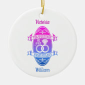 10. Hochzeitstag TIN ALUMINUM Keramik Ornament (Vorne)