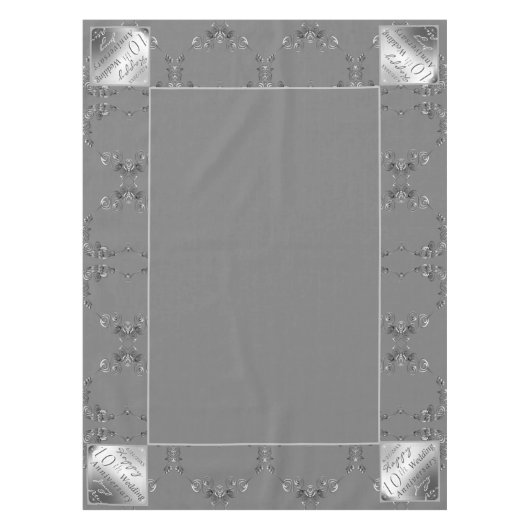 10. Hochzeitstag Tischdecke (Vorderseite)