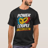 10. Hochzeitstag Verheiratete Paare 10 Jahre Stark T-Shirt (Vorderseite)