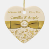 10. Hochzeitstag-Weihnachtsverzierung Keramik Ornament (Hinten)