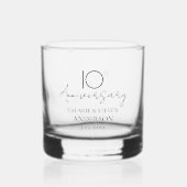 10. Hochzeitstag Whiskyglas (Vorderseite)