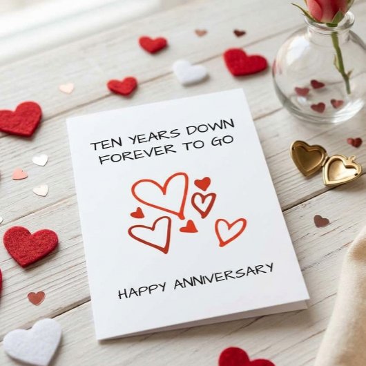 10. Hochzeitstag Zehn Jahre Karte