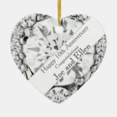 10. Hochzeitstag, Zehnjahresfeier Keramik Ornament (Vorne)