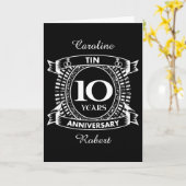 10. Hochzeitstag Zinn Karte (Gelbe Blume)