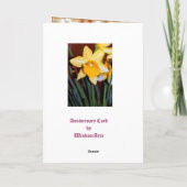 10. Hochzeitstagkarte - Narzisse Karte (Rückseite)