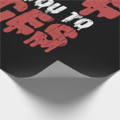 10.Horror Movie Love You To Pieces Heart Chain Saw Geschenkpapier (Ecke)