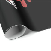 10.Horror Movie Love You To Pieces Heart Chain Saw Geschenkpapier (Rolleneckpunkt)