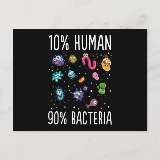 10 Human 90 Bacteria Microbiology Print Geschenk T Postkarte (Vorderseite)